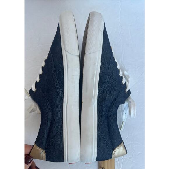 Levi's Women’s Denim Low Top Comfort Blue/White Lace Up Sneaker Shoes Sz 8 - Picture 6 of 11